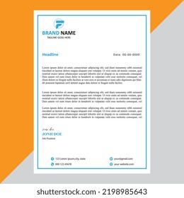 Abstract corporate and modern letterhead template design for your business. with full vector