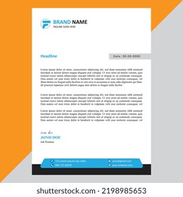 Abstract corporate and modern letterhead template design for your business. with full vector