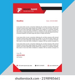 Abstract corporate and modern letterhead template design for your business. with full vector