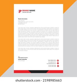 Abstract corporate and modern letterhead template design for your business. with full vector