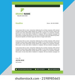 Abstract corporate and modern letterhead template design for your business. with full vector