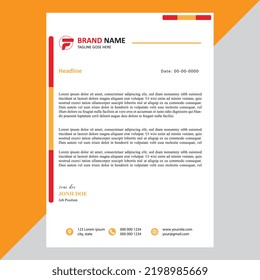 Abstract corporate and modern letterhead template design for your business. with full vector