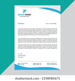 Abstract corporate and modern letterhead template design for your business. with full vector