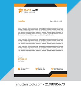 Abstract corporate and modern letterhead template design for your business. with full vector