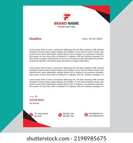 Abstract corporate and modern letterhead template design for your business. with full vector