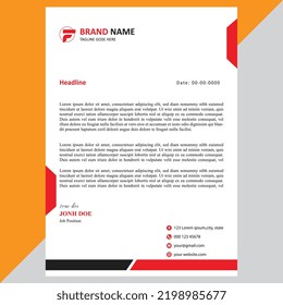 Abstract corporate and modern letterhead template design for your business. with full vector