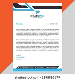 Abstract corporate and modern letterhead template design for your business. with full vector