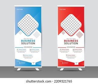 abstract corporate new colorful x banner ad display, creative advertising stand business print roll-up background,  modern marketing