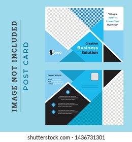 abstract corporate post card template design