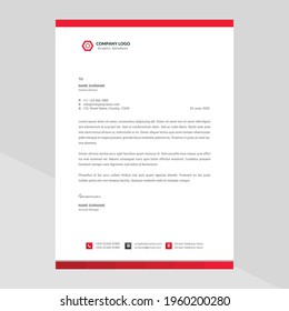 Abstract corporate professional letterhead template for your design project Free Vector
