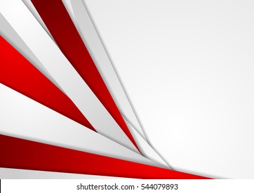 Abstract corporate red grey tech background. Vector geometric graphic design