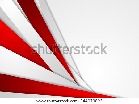 Abstract corporate red grey tech background. Vector geometric graphic design