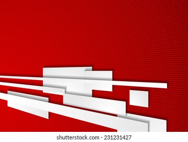 Abstract corporate red motion tech background. Vector design