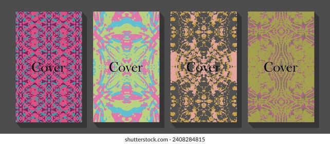 Abstract corporate report or banner cover set with dynamic shape. Cool Vintage Electronic Music Album Cover.