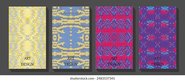 Abstract corporate report or banner cover set with dynamic shape. Vector illustration.