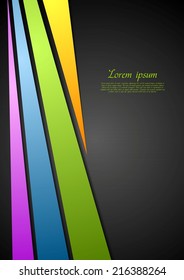 Resumen del diseño de franjas corporativas. Fondo de color vectorial