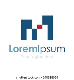Abstract corporate symbol red square element icons business logo