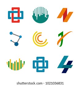 Abstract Corporate Symbols Illustration Set