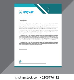 abstract corporate vector letterhead design for company and business.