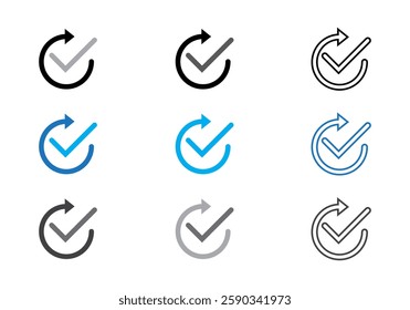 Abstract Correct modern style vector icon design