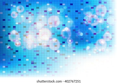 Abstract cosmic blue color background. Vector illustration. Mosaic texture. For design, wallpaper, presentation