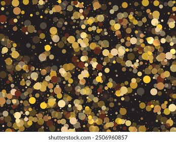 Abstract Cosmic Bokeh Background, Galaxy Space Blurry Backdrop.  Shiny Holiday Light Effect. Vector Illustration.