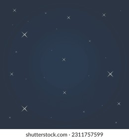Abstrakter kosmischer Cartoon Hintergrund Magic Blue Quadrangular Stars Vektordesign