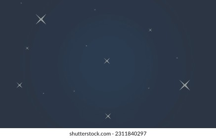 Abstract Cosmic Cartoon Horizontal Web Background Magic Blue Quadrangular Stars Vector Design
