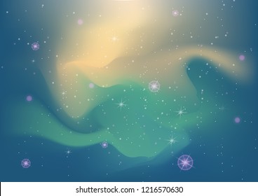 Abstract cosmic colorful background with star

