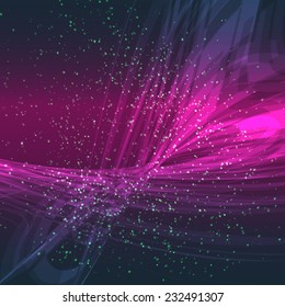 Abstract cosmic digital background for design. Vector.