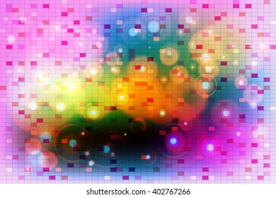 Abstract cosmic multi color background. Vector illustration. Mosaic texture. For design, wallpaper, presentation