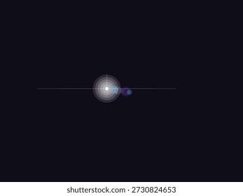Abstract cosmic scene featuring a glowing planet with rings and a small moon, set against a dark, textured space background, evoking a serene and mystical atmosphere with a minimalist, modern design style