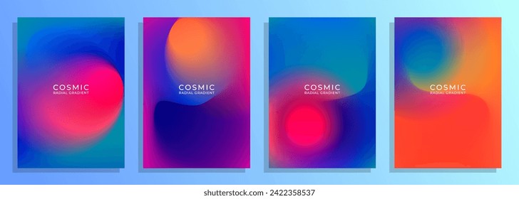 Resumen del espacio cósmico de diseño de la cubierta de gradiente radial, para portada, afiche, volante, revista, catálogo, folleto, PPT, etc.
a4 tamaño EPS 10 conjunto de diseño vectorial.