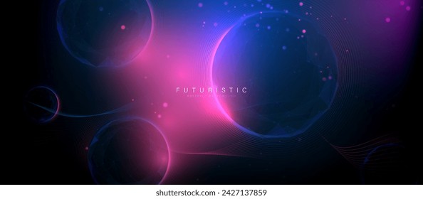 Abstract cosmic sphere in a space background. Abstract world connection technology abstract molecular Low poly line wireframe. Vector illustration