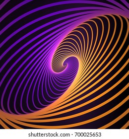 Abstract cosmic, twisting lines background. Nano technology structure, visual effects