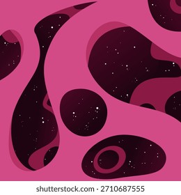 Abstract cosmic vector art inspired by lava lamps and nebulas. This is a vector file (EPS) - scalable to any size without quality loss.