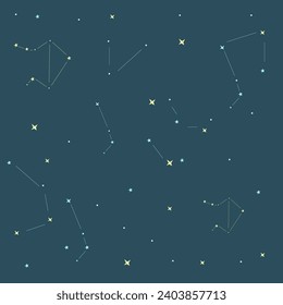 Abstract Cosmos Background Astrology Constellations Vector Design