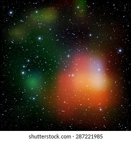 abstract cosmos background with stars nebula and galaxy Vector illustration