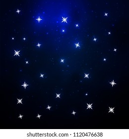 Abstract cosmos background with stars. Vector illustration