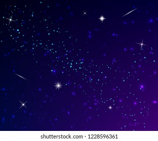 Abstract cosmos background with stars. Vector illustration