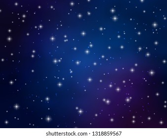 Abstract cosmos background with stars. Vector illustration