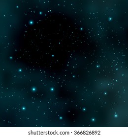 Abstract cosmos background with stars. Vector illustration