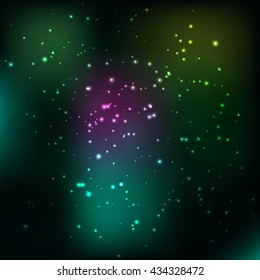 Abstract cosmos background with stars. Vector illustration