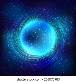 Abstract cosmos blue background 