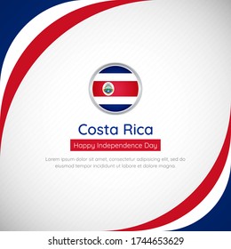 Abstract Costa Rica country flag background. Classic happy independence day of Costa Rica vector illustration.