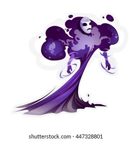 Abstract costume and mask in the style of storm clouds. Vector illustration.