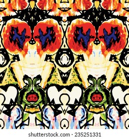 Abstract cotton fabric motif
