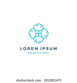 Abstract Cotton Logo Design Template