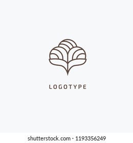 Abstract cotton and wool clothes logo icon vector design. Eco friendly textile, natural cloth, Plant, nature, leaf and ecology vector logo. Vector illustration, Graphic Editable Design.