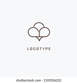 Abstract cotton and wool clothes logo icon vector design. Eco friendly textile, natural cloth, Plant, nature, leaf and ecology vector logo. Vector illustration, Graphic Editable Design.